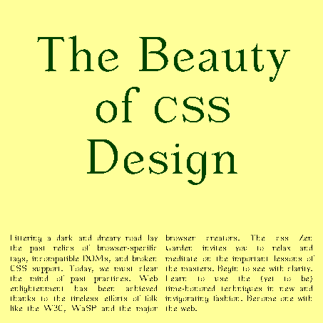 The Beauty of CSS Design?