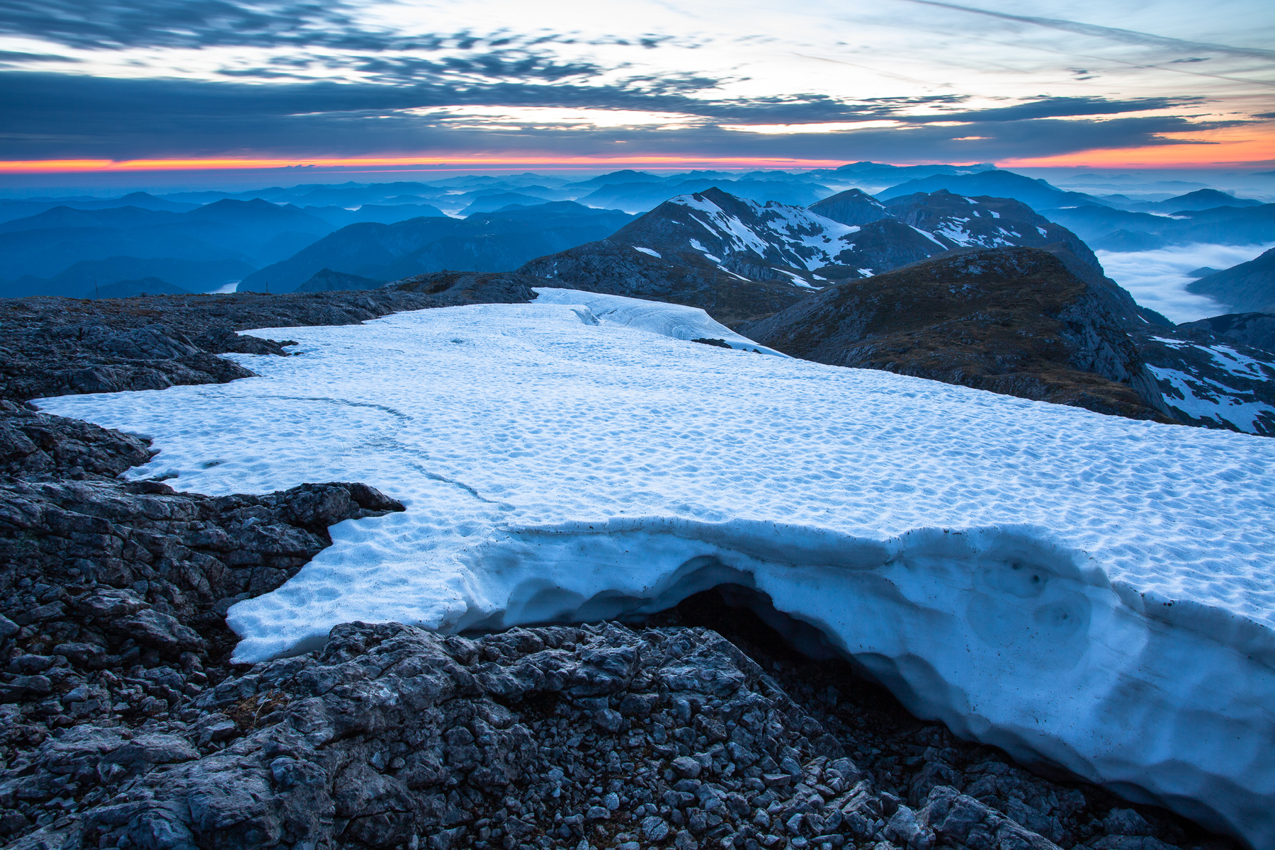 Svítání na Hochschwabu, červen 2012